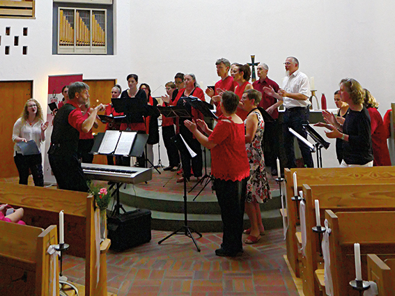 Der Chor Mundwerk Hausham singt in der Christuskirche in Schliersee